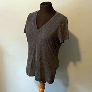 Women's V-Neck Gray Top